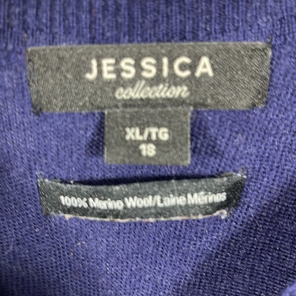 Jessica 100% merino wool argyle sweater - Picture 3 of 5